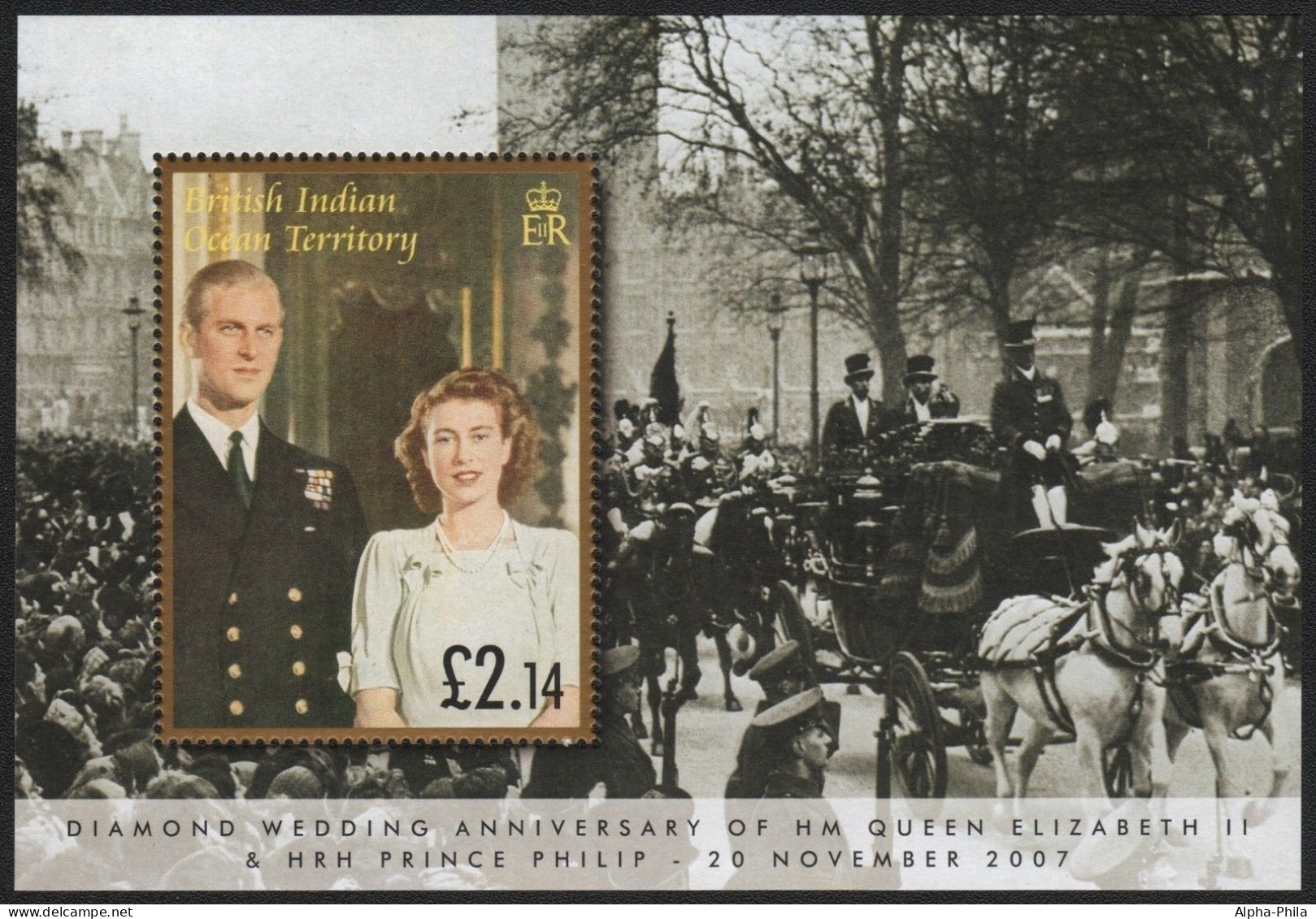 BIOT 2007 - Mi-Nr. Block 26 ** - MNH - 60. Hochzeitstag - Territoire Britannique De L'Océan Indien