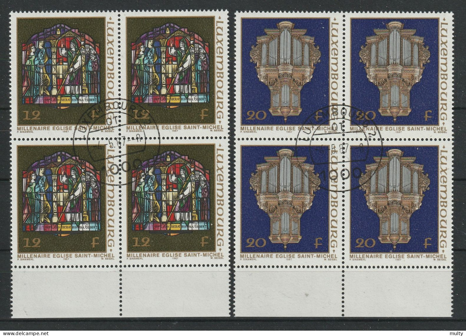 Luxemburg Y/T 1126 / 1127 (0) In Blok Van 4. - Used Stamps