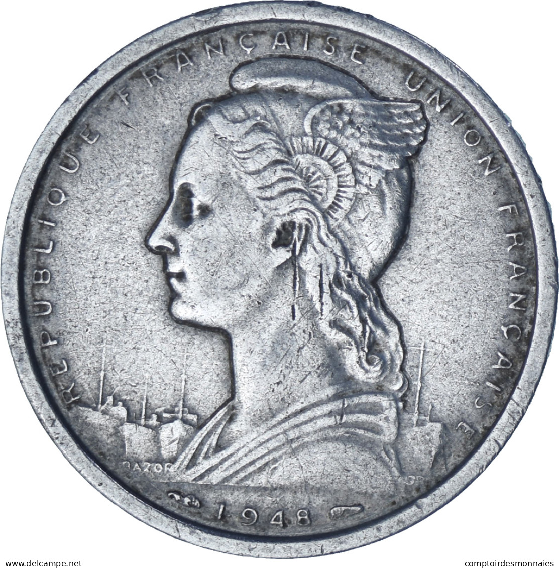 Monnaie, Afrique-Occidentale Française, 2 Francs, 1948, SUP, Aluminium, KM:7 - Westelijke Sahara
