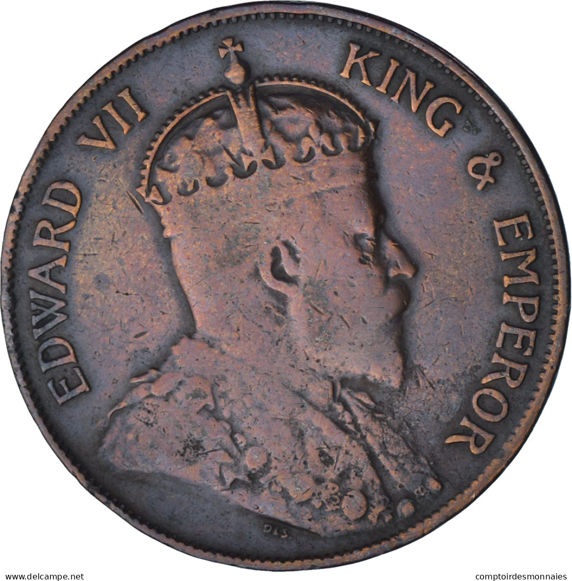 Monnaie, Hong Kong, Edward VII, Cent, 1903, TTB+, Bronze, KM:11 - Hong Kong