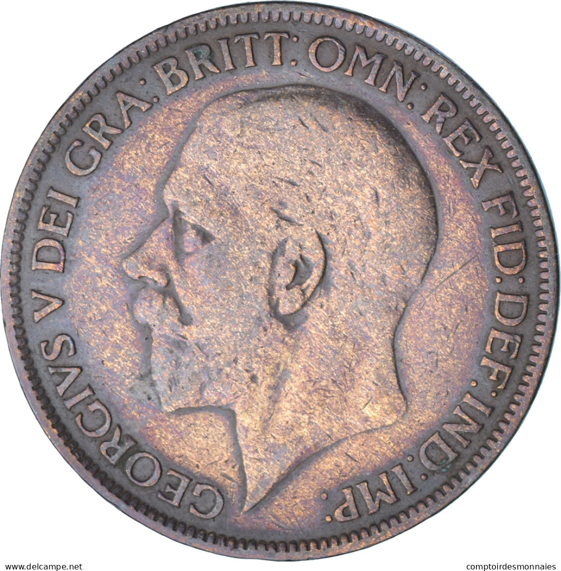 Monnaie, Grande-Bretagne, George V, Penny, 1927, TTB, Bronze, KM:826 - D. 1 Penny