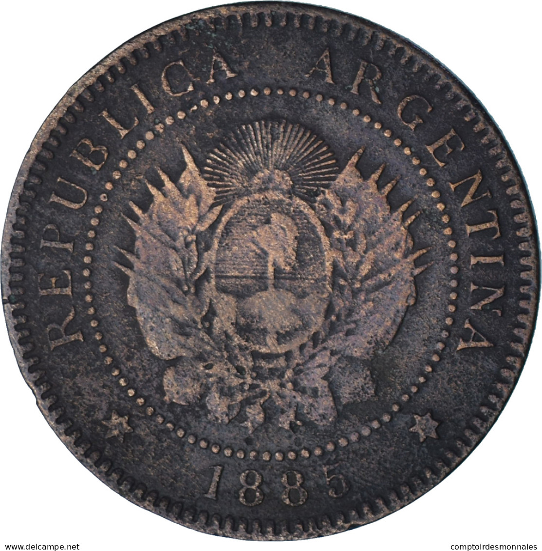 Argentine, Centavo, 1885, TTB+, Bronze - Argentine