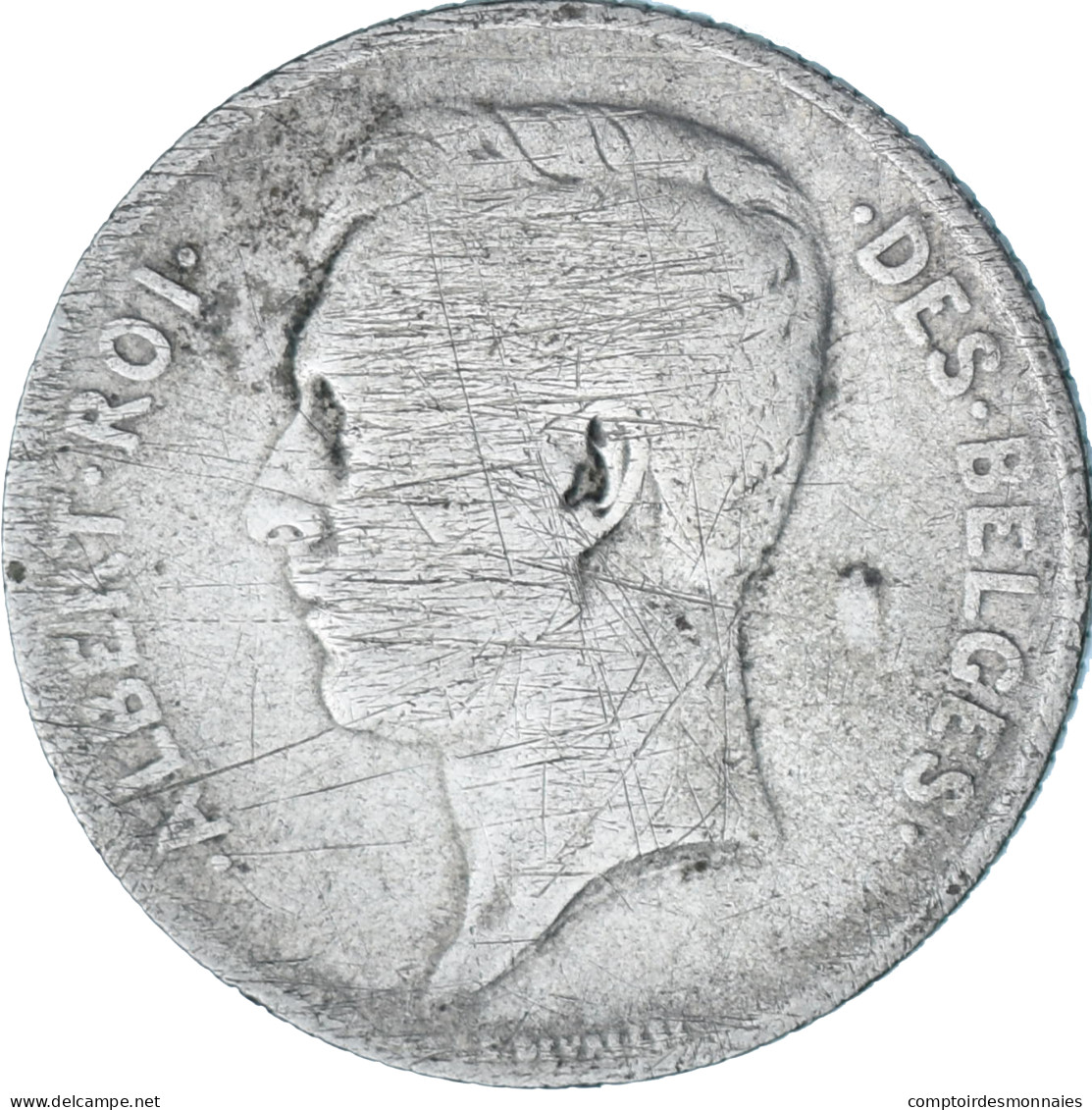 Monnaie, Belgique, Albert I, Franc, 1912, Royal Belgium Mint, TB+, Argent, KM:72 - 1 Franc