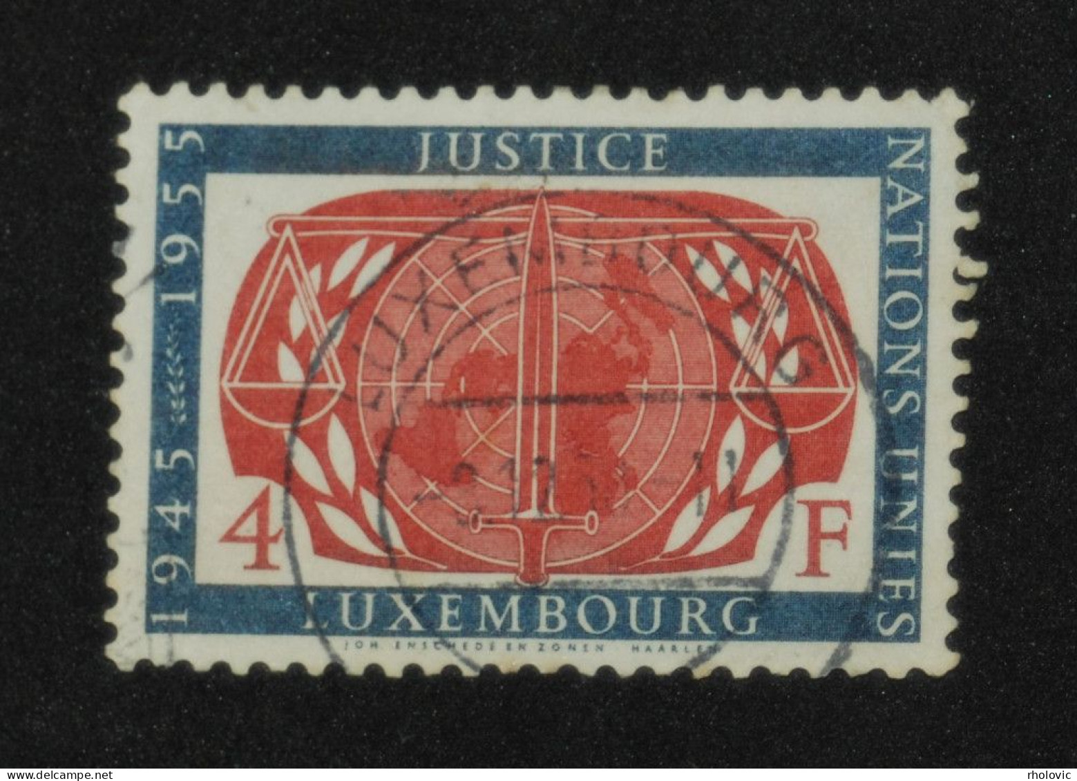 LUXEMBOURG 1955, Justice, Mi #539, Used - Oblitérés