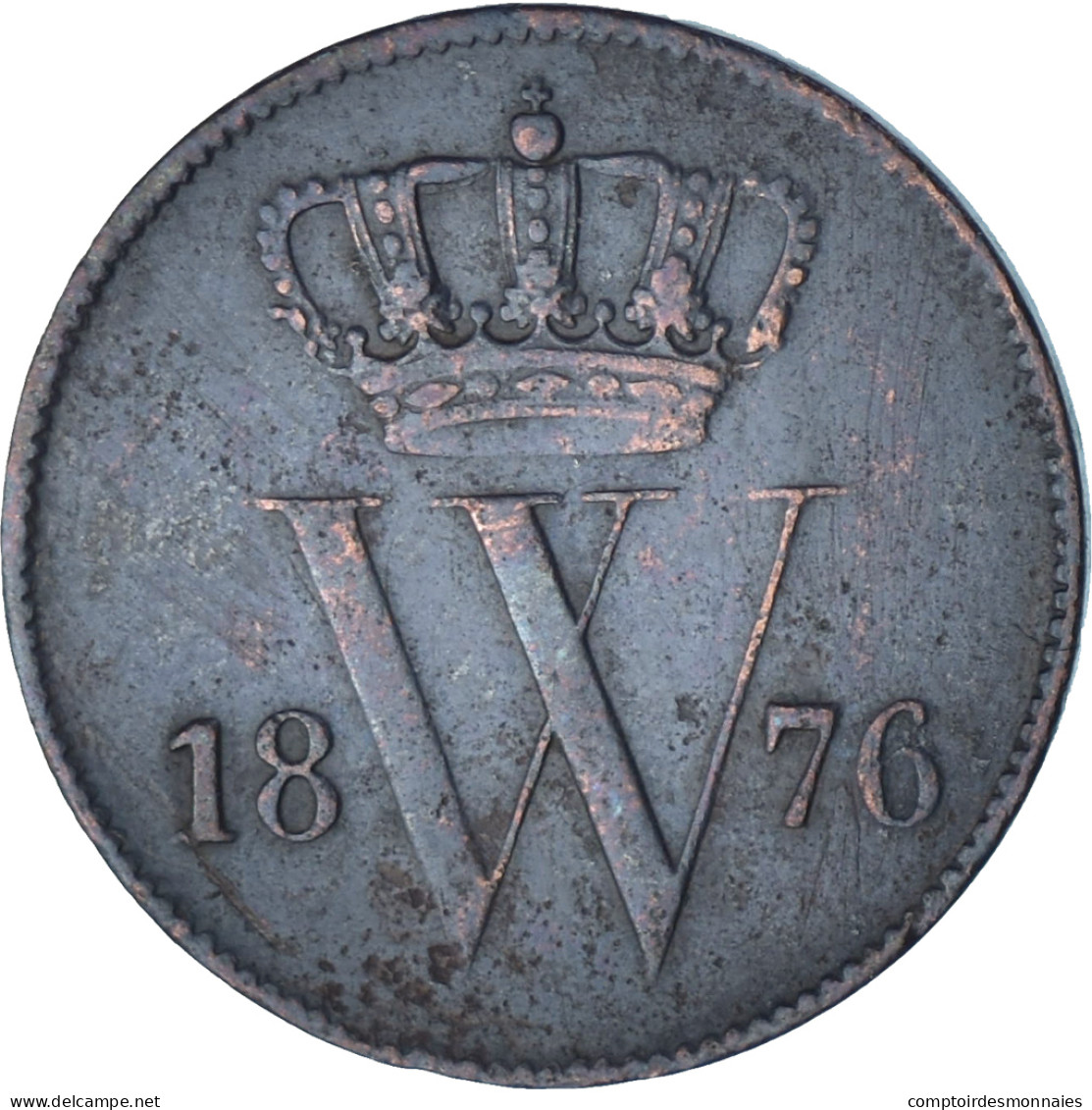 Monnaie, Pays-Bas, William III, Cent, 1876, Utrecht, TTB, Cuivre, KM:100 - 1849-1890 : Willem III