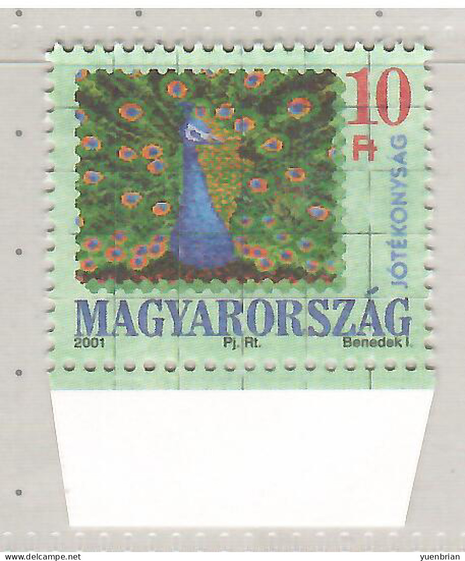 Hungary 2001, Bird, Birds, 1v, MNH** - Paons