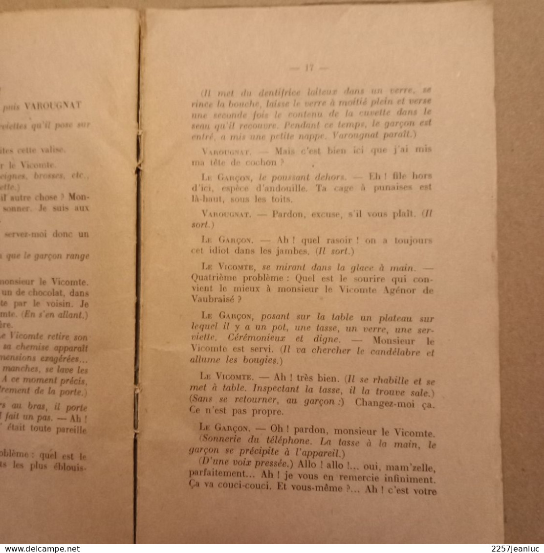 Livret  La Chambre N: 13 Comédie En 1 Acte  A Ducasse Haristepe  Editions H Boulord Niort - Auteurs Français