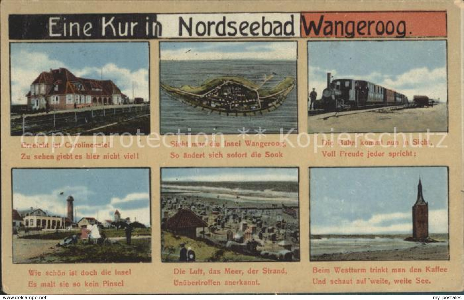 42104391 Wangerooge Nordseebad Insel Carolinensiel Eisenbahn Westturm Strand Nor - Wangerooge