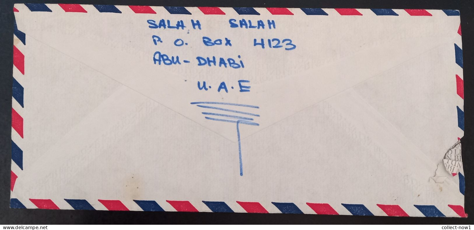 #45    UAE Abu Dhabi  Air Mail Cover Sent To Yugoslavia - - Abu Dhabi