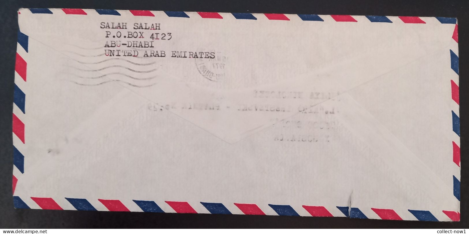 #45    UAE Abu Dhabi  Air Mail Cover Sent To Yugoslavia - 1977 - Abu Dhabi