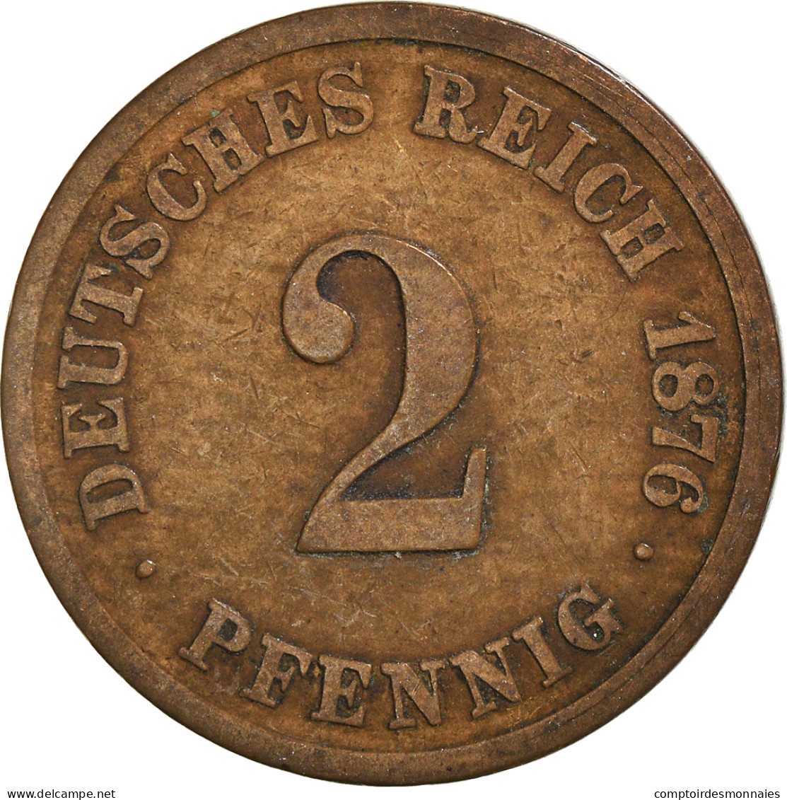 Monnaie, Empire Allemand, 2 Pfennig, 1876 - 2 Pfennig