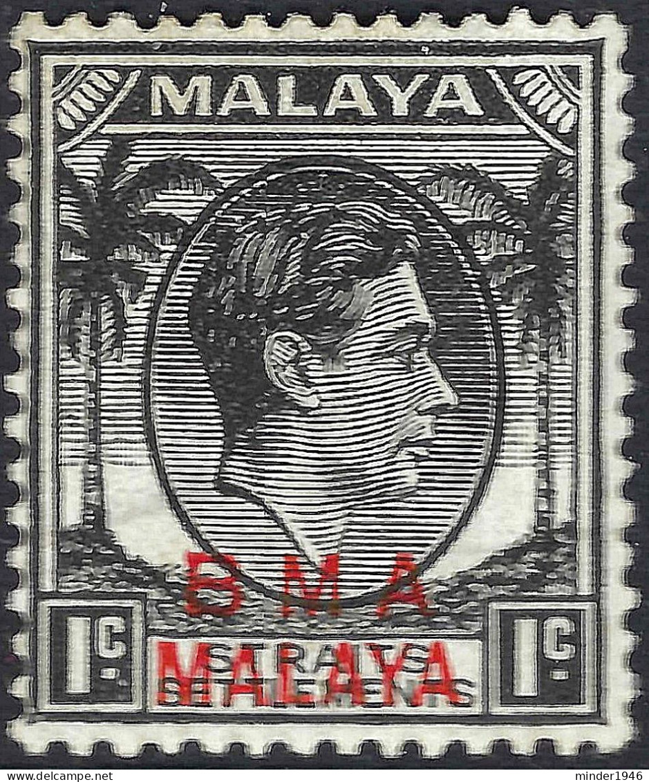 MALAYA BMA 1945 KGVI 1c Black Die I SG1a - Malaya (British Military Administration)