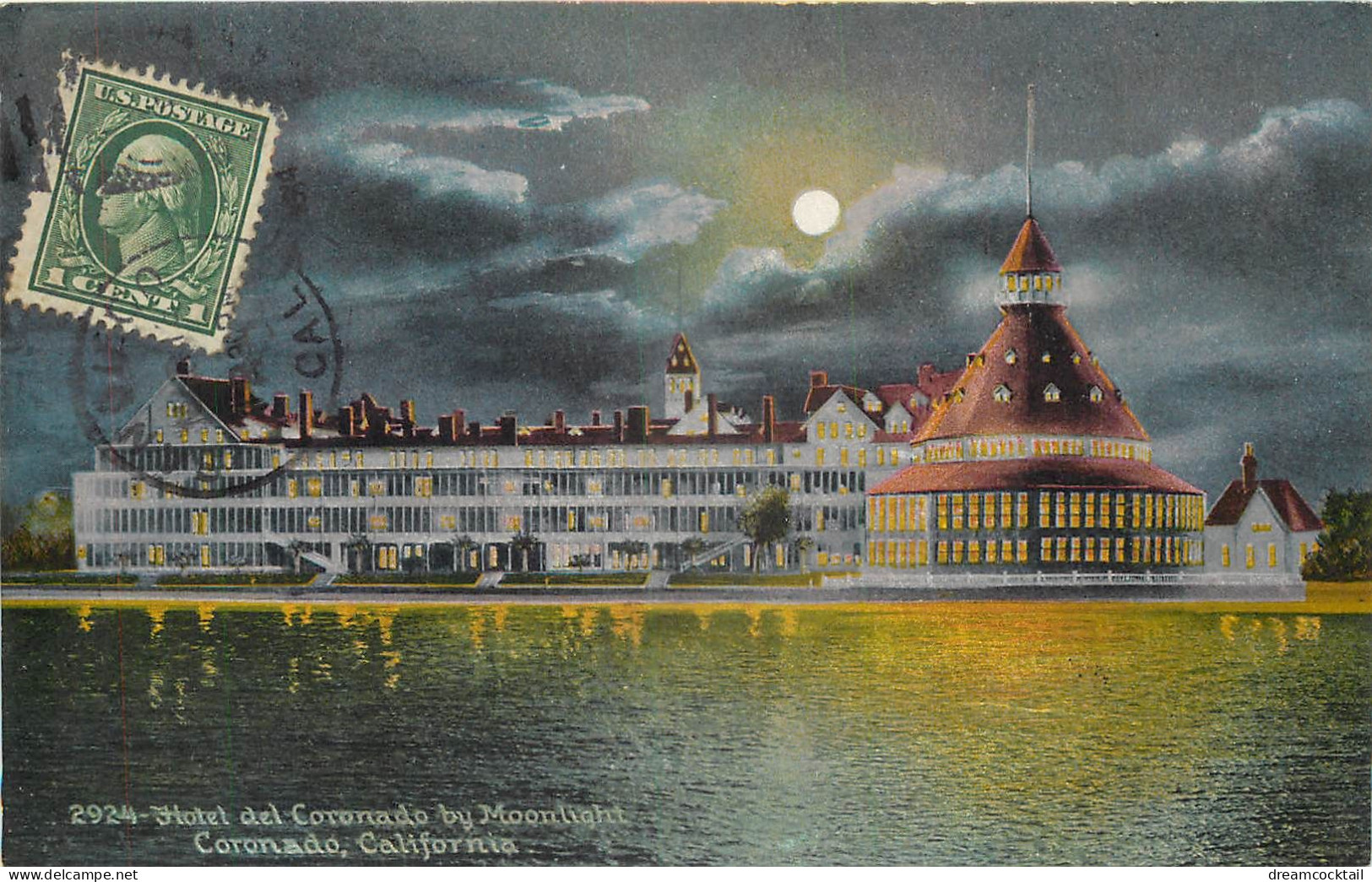 Hotel Del Coronado By Moontlight California 1914 - San Diego