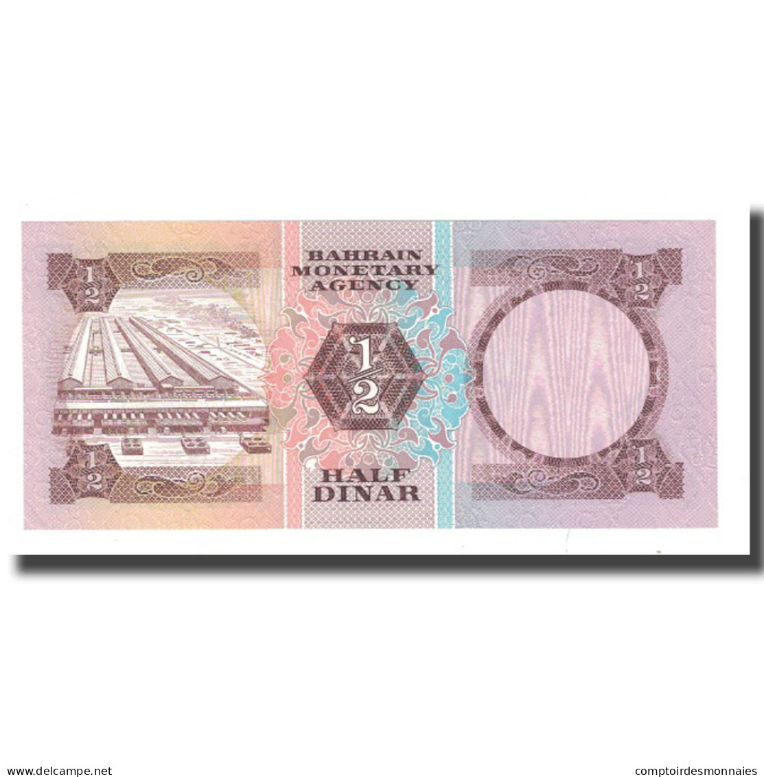 Billet, Bahrain, 1/2 Dinar, KM:7, NEUF - Bahreïn