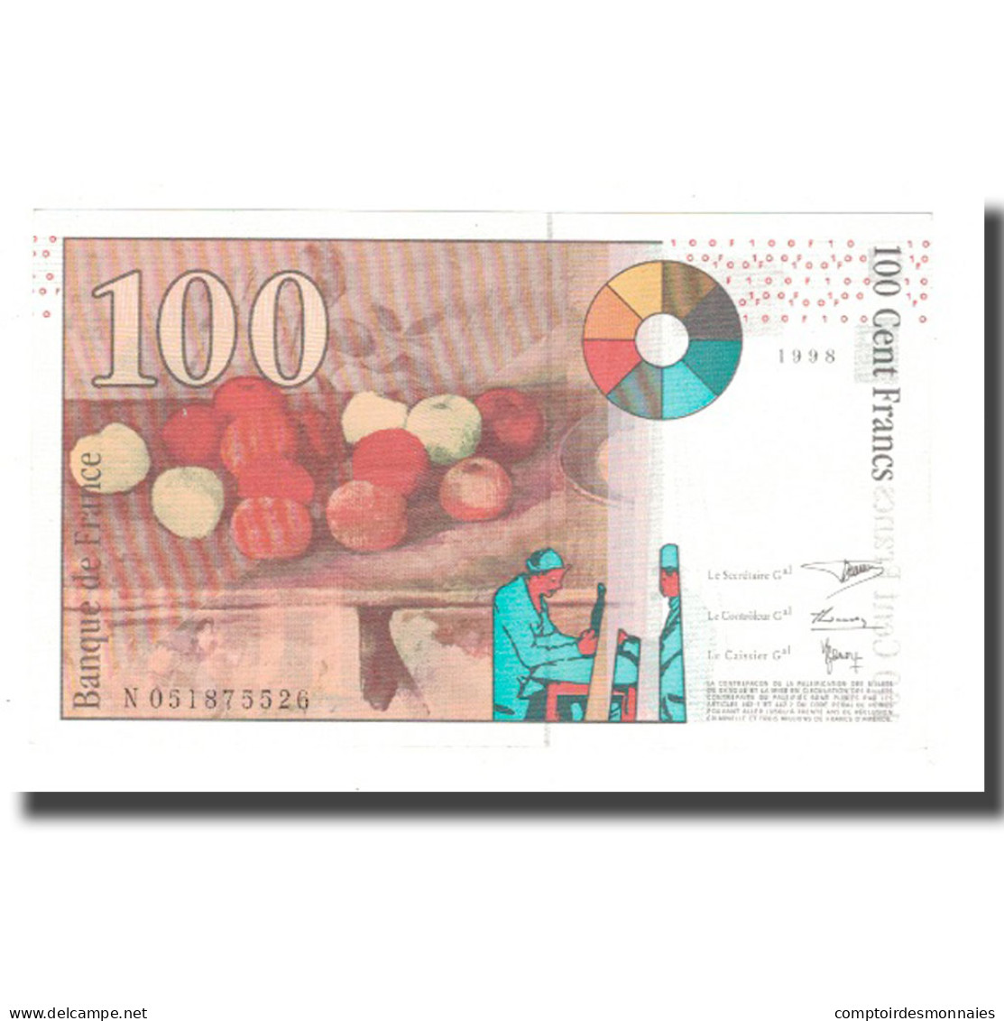 France, 100 Francs, 1998, NEUF, Fayette:74.2, KM:158a - 100 F 1997-1998 ''Cézanne''