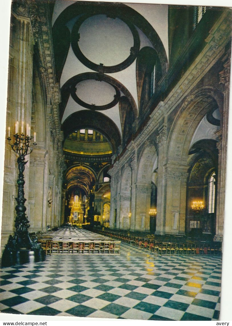 St. Paul's Cathedral, London. The Nave. A View Up The Magnificent Nave Of Wren's Masterpiece - St. Paul's Cathedral