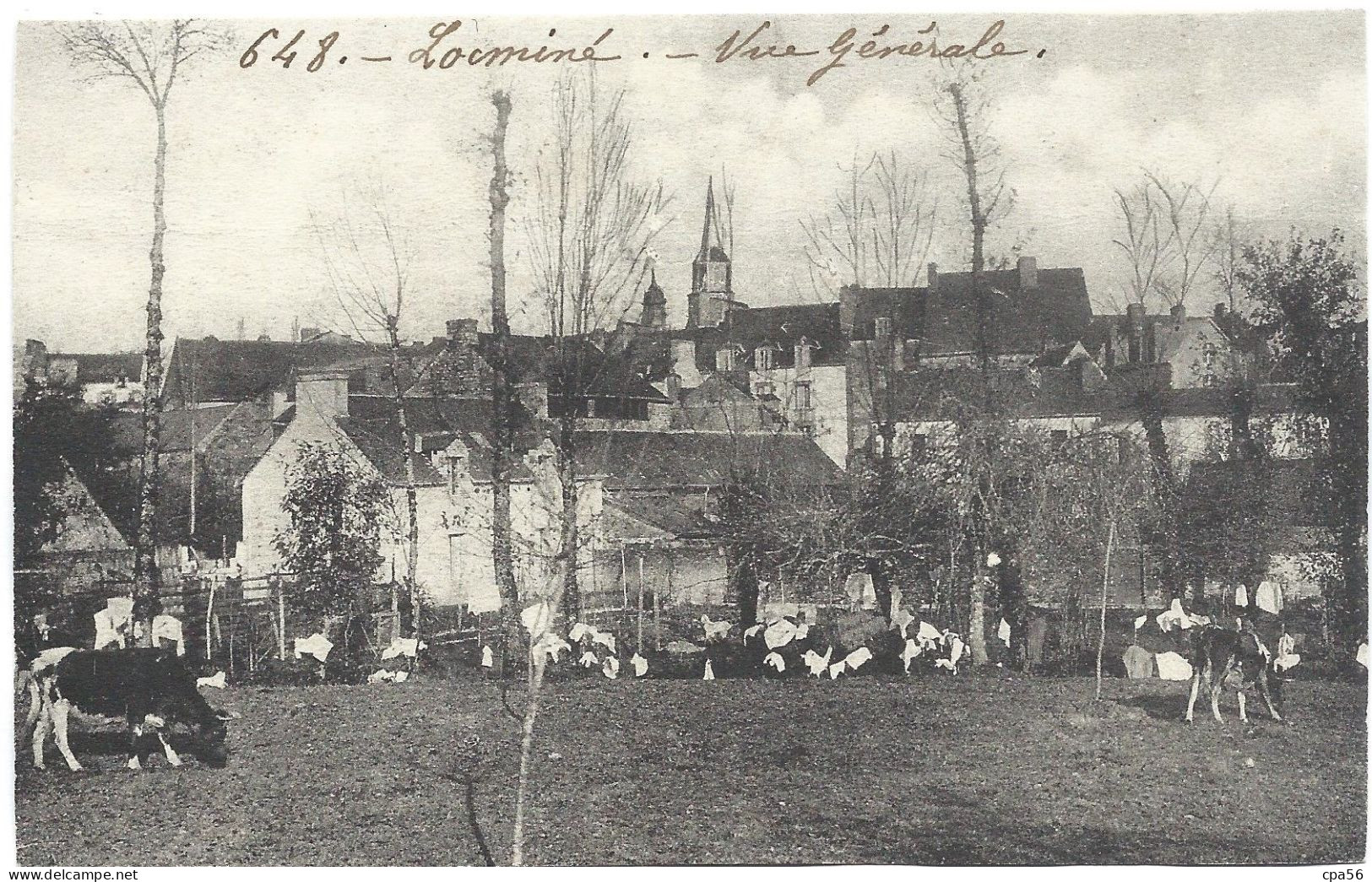 LOCMINÉ - Vue Générale - N°648 - ESSAI Avant Tirage Définitif DAVID éditeur - Locmine