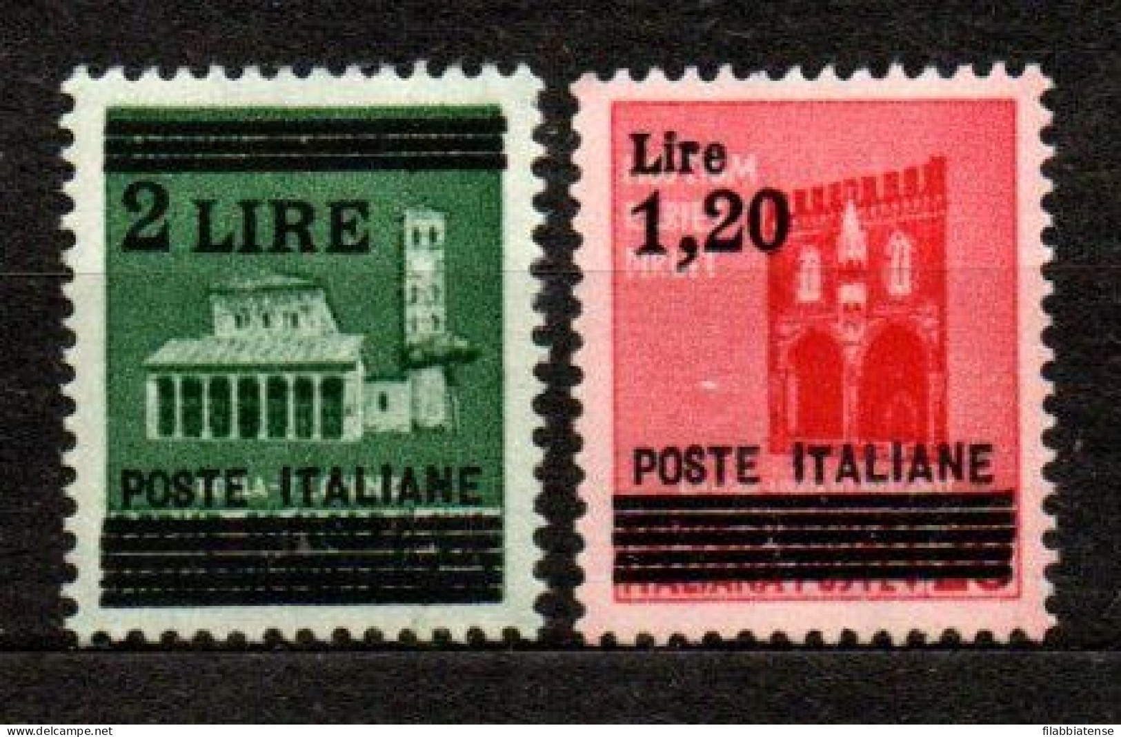 1945 - Italia - Luogotenenza  524/25 Monumenti Soprastampati    ------ - Nuovi