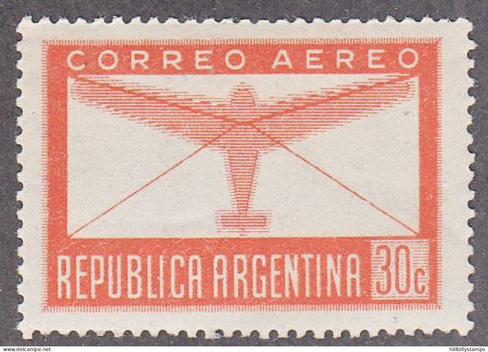 ARGENTINA   SCOTT NO C43  MINT HINGED  YEAR  1942 - Posta Aerea