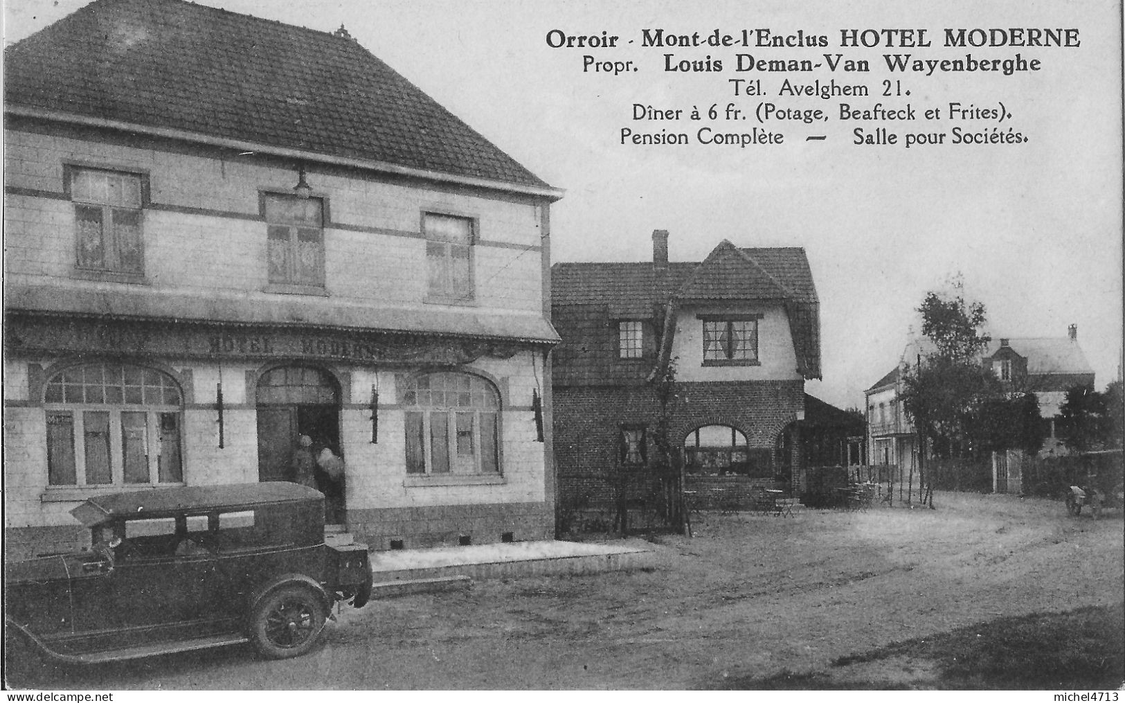 OROIR  HOTEL MODERNE  VIEILLE VOITURE  1.51 - Kluisbergen