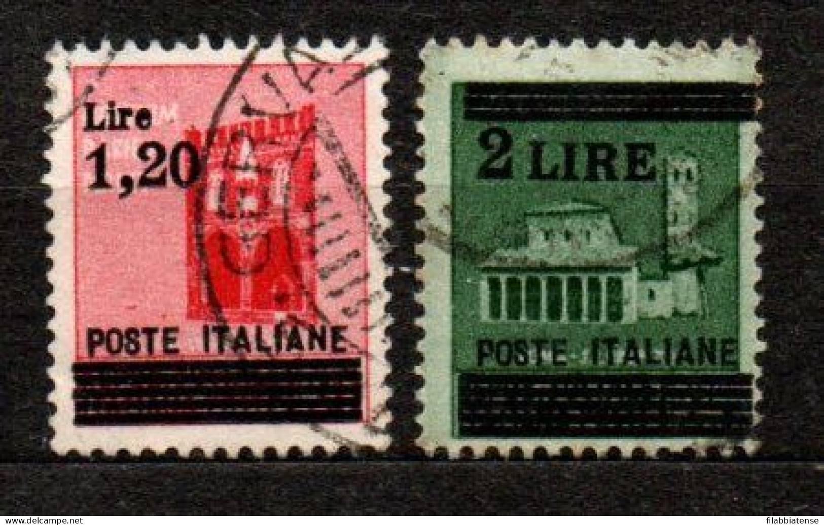 1945 - Italia - Luogotenenza  524/25 Monumenti Soprastampati    ------ - Gebraucht