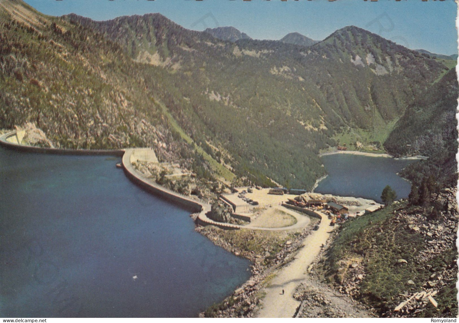 CARTOLINA  VALLEE D'AURE,HAUTES PYRENEES,FRANCIA-LE LAC DE CAPDELONG ET SON BARRAGE 2.110m-LE LAC D'OREDON-NON VIAGGIATA - Vielle Aure