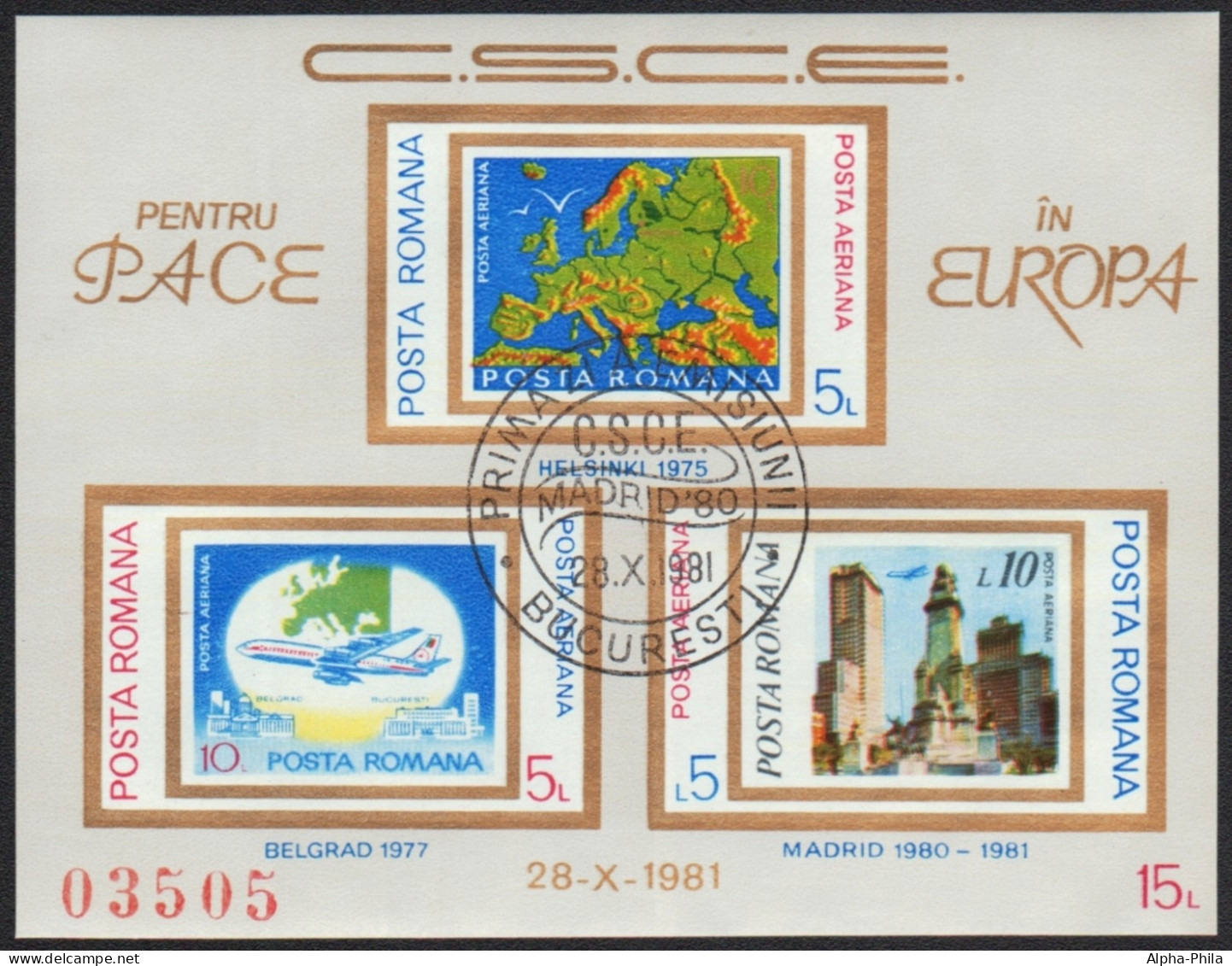 Rumänien 1981 - Mi-Nr. Block 183 Gest / Used - Europa - KSZE - Used Stamps