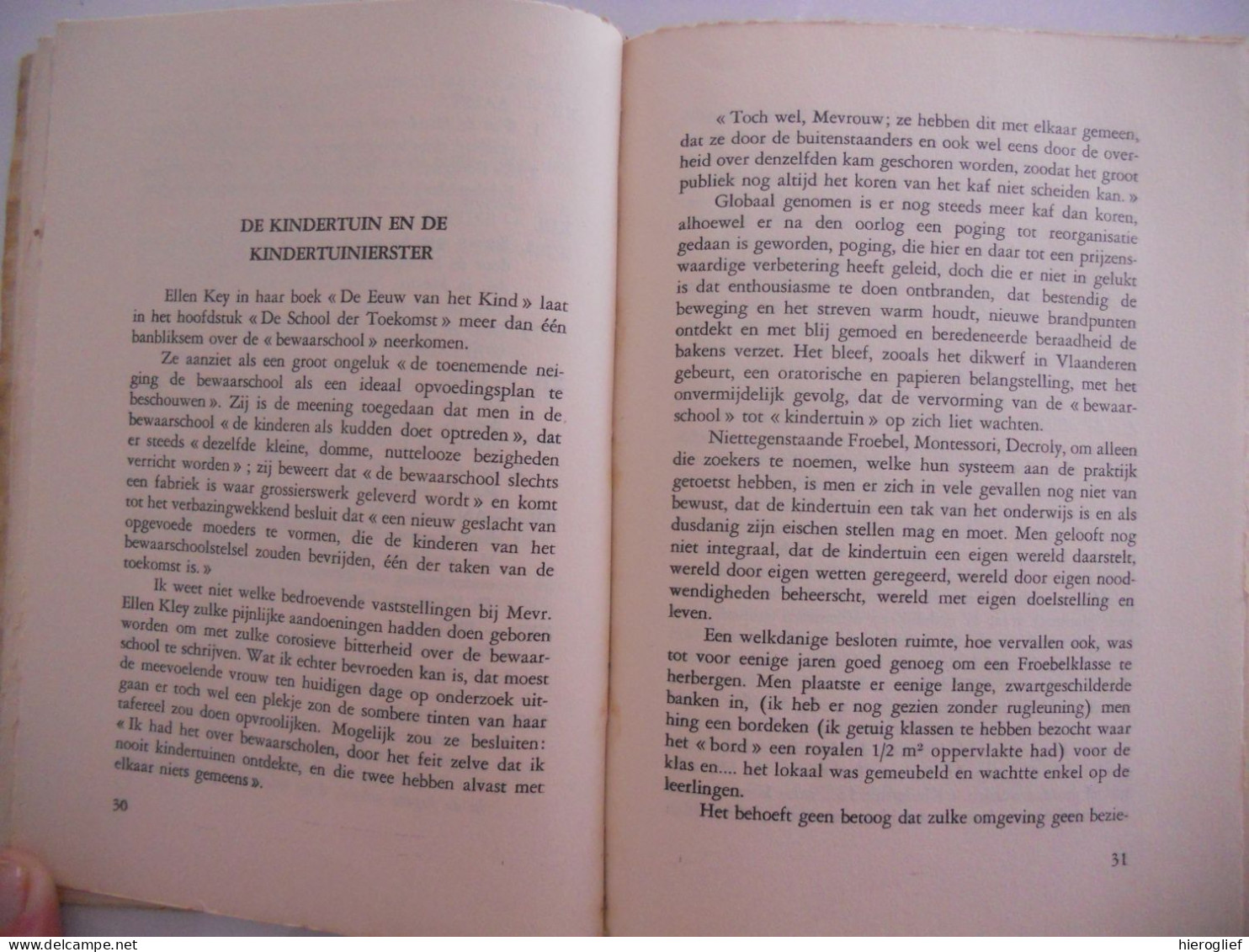 De Opvoedkundige Beweging In Vlaanderen Na Den Oorlog 1933 Door Inspecteur J Broeders - Hulde Edward Peeters Paul Kiroul - Geschichte