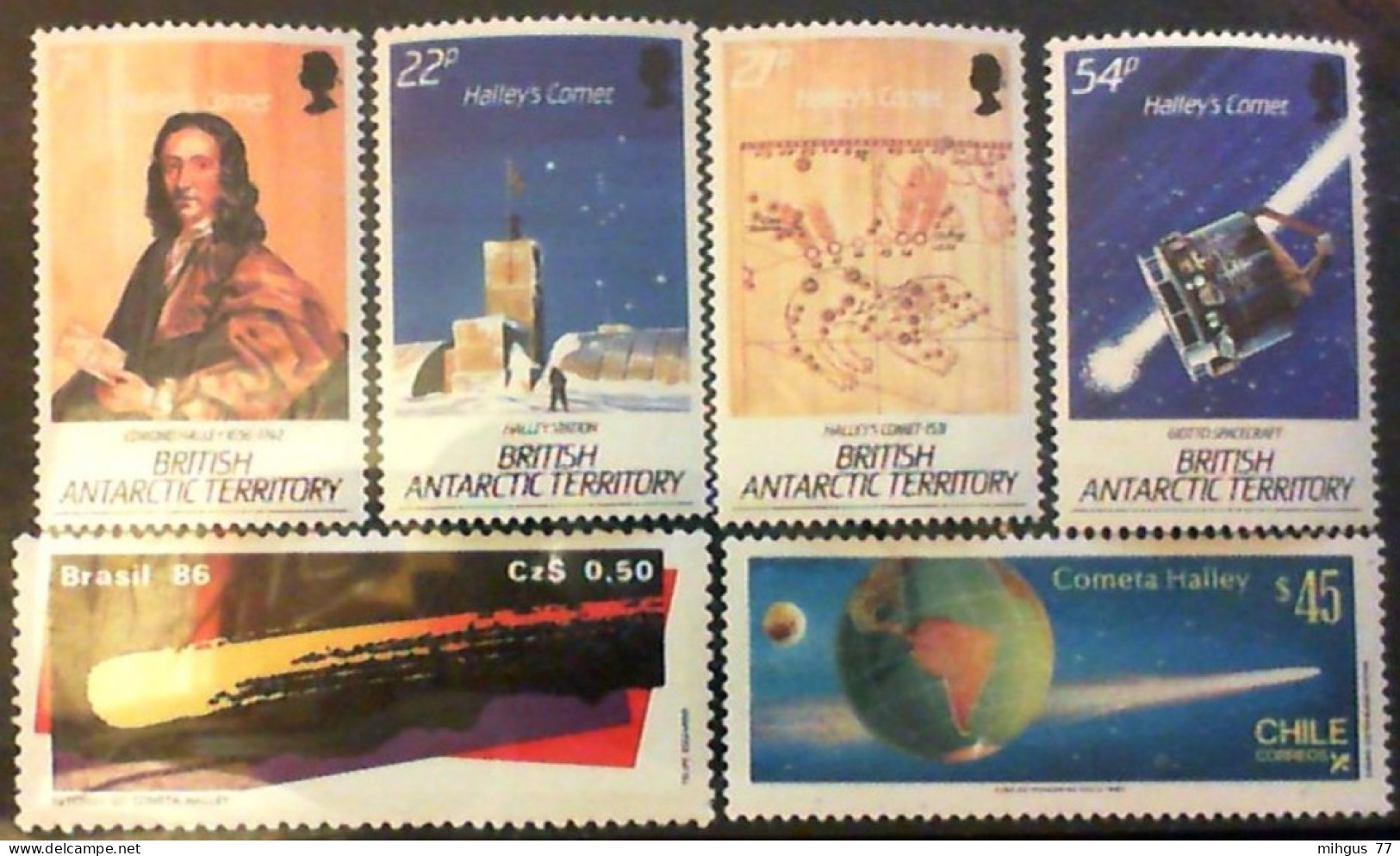 BRITISH ANTARCTIC TERRITORY , 1986.- Halley’s Comet, Giotto. - Other & Unclassified