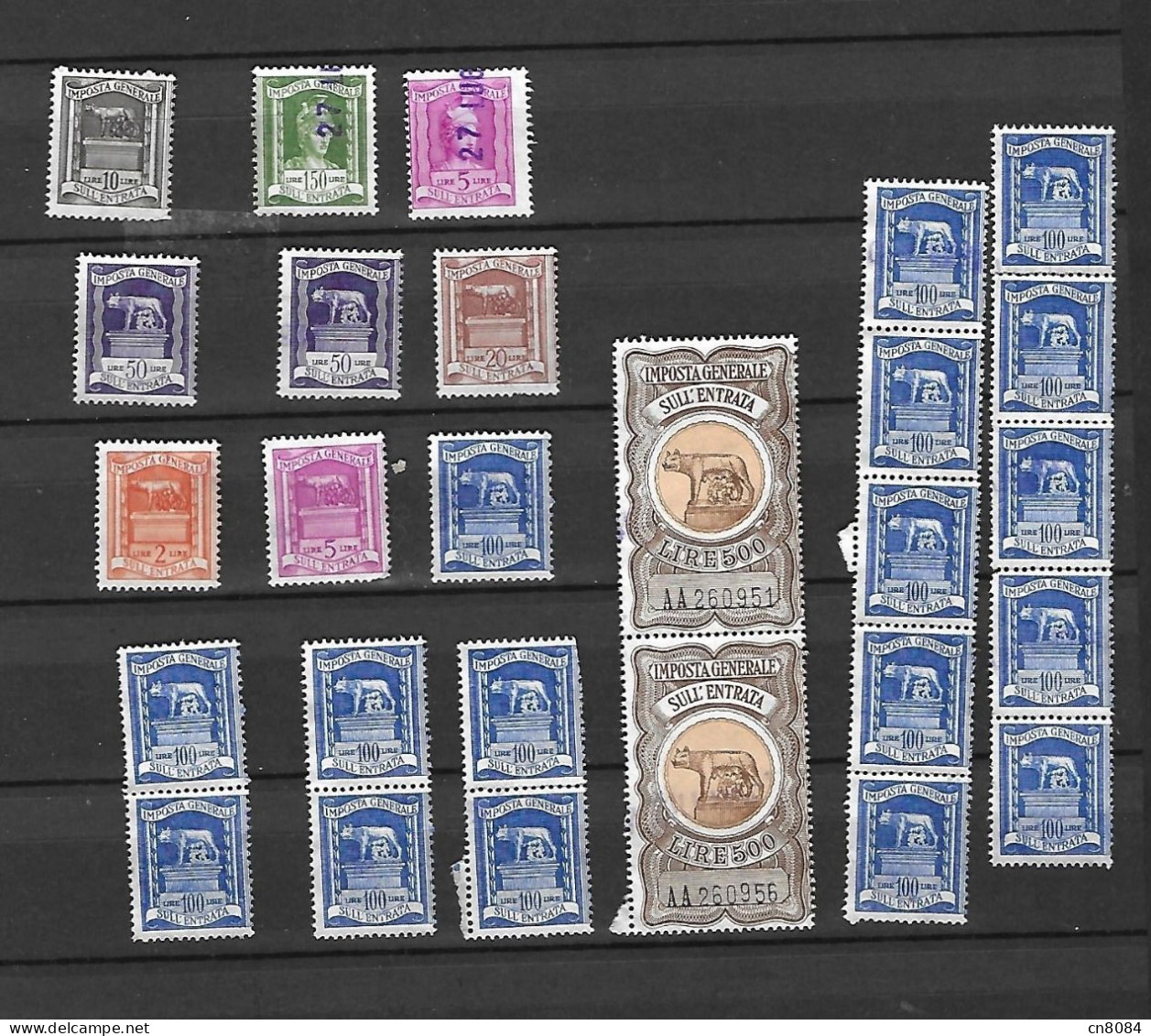 LOT 27 TIMBRES FISCAUX ITALIE - LOTTO 27 MARCHI FISCALI ITALIA - Revenue Stamps