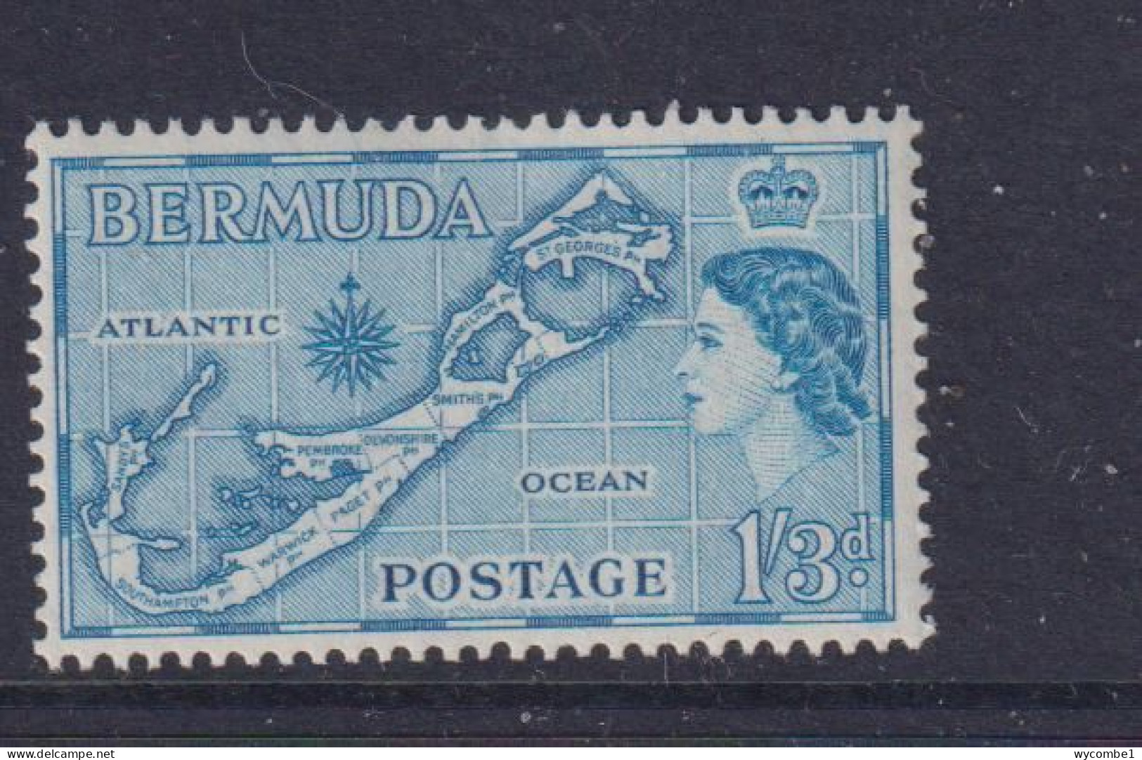 BERMUDA  - 1953 Elizabeth II Definitive 1s3d Hinged Mint - Bermuda