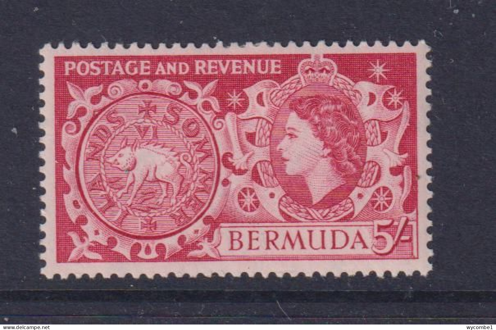 BERMUDA  - 1953 Elizabeth II Definitive 5s Hinged Mint - Bermuda