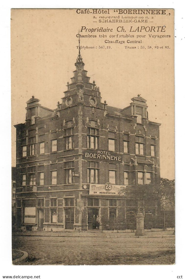 Schaerbeek  Bruxelles    Café-Hotel Boerinneke  Propriétaire Ch Laporte - Schaarbeek - Schaerbeek