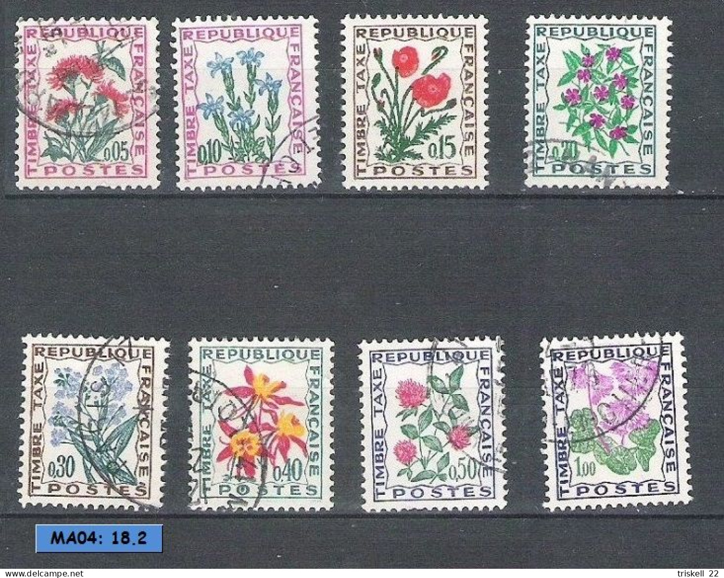 Timbres Taxe - Lot De 8 Timbres Usagés ( N° 95 à 102 ) - 1960-.... Gebraucht