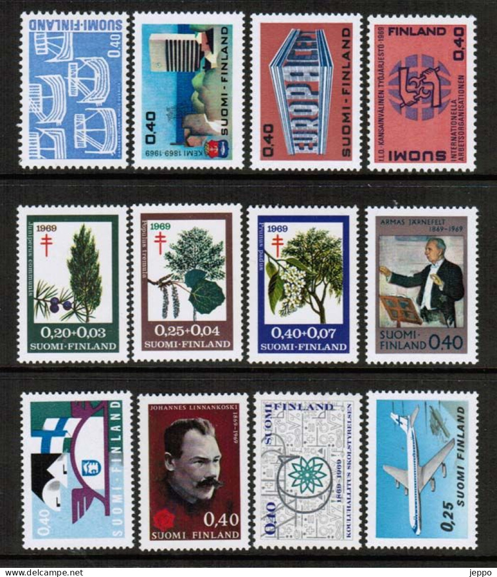 1969 Finland Complete Year Set MNH. - Annate Complete