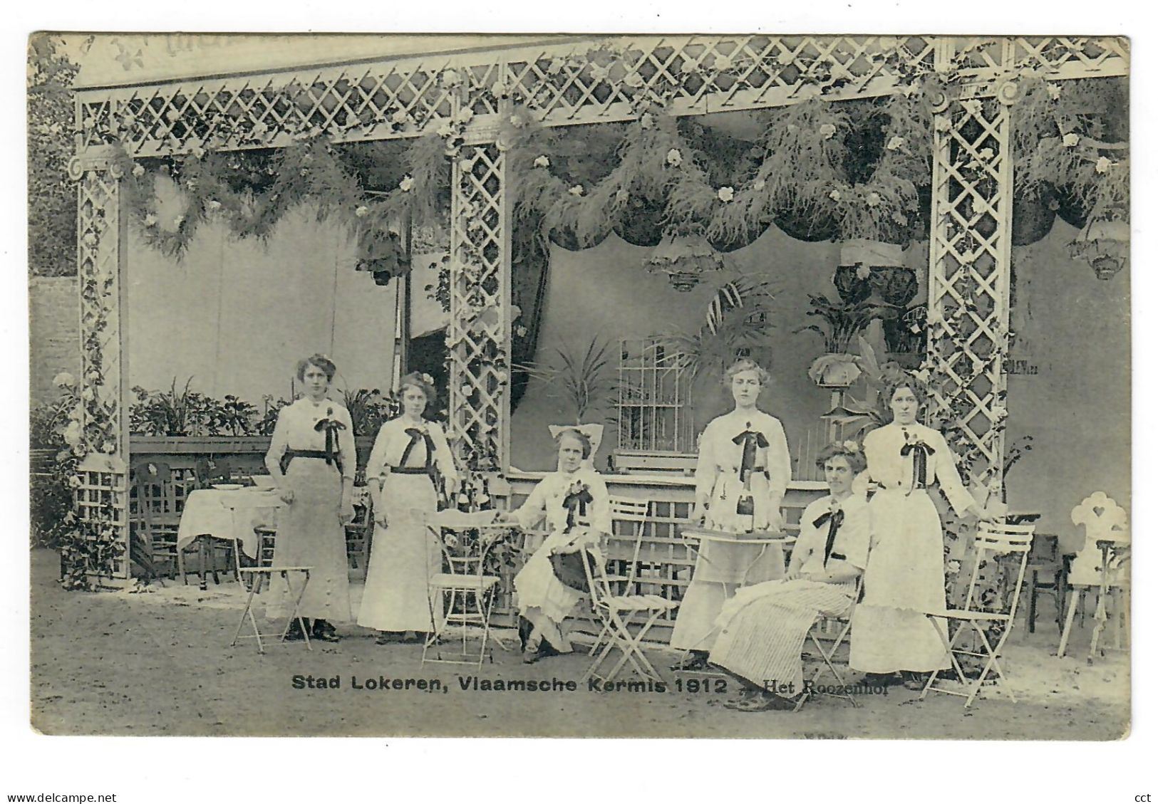 Lokeren   Stad Lokeren  Vlaamsche Kermis 1912  Het Roozenhof - Lokeren