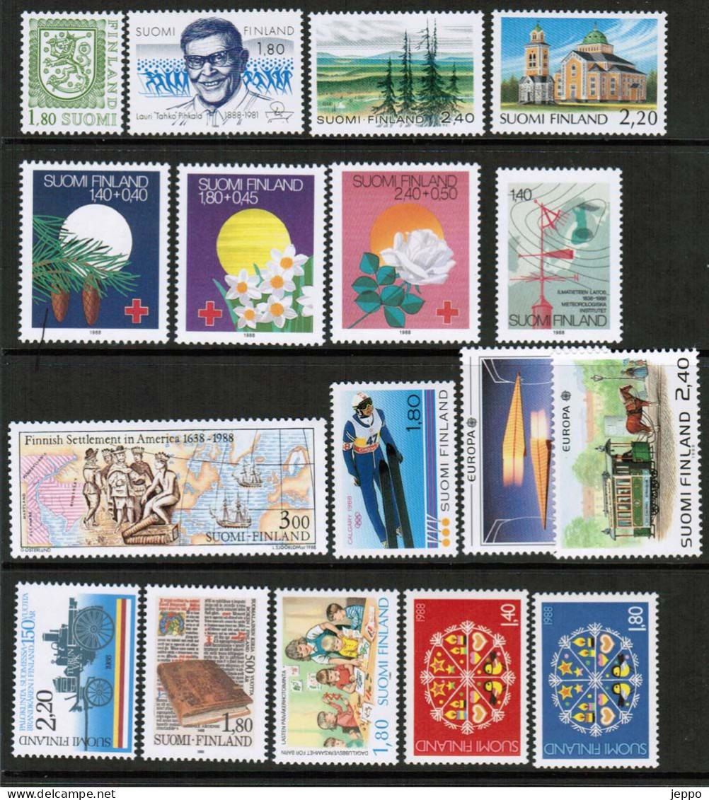 1988 Finland Complete Year Set MNH **. - Annate Complete