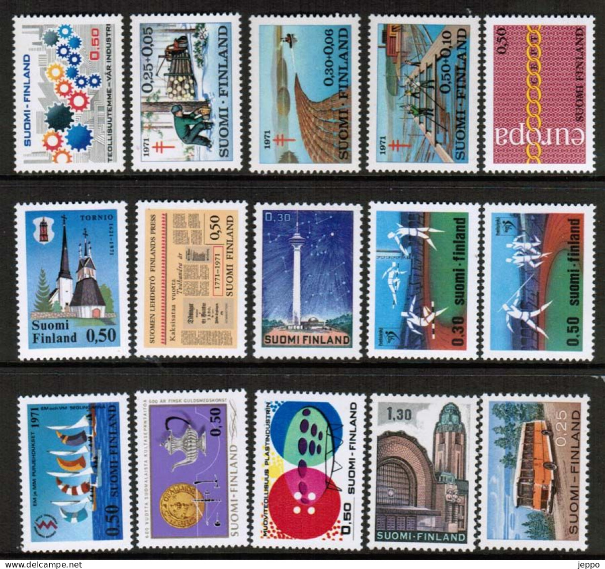 1971 Finland Complete Year Set MNH. - Full Years