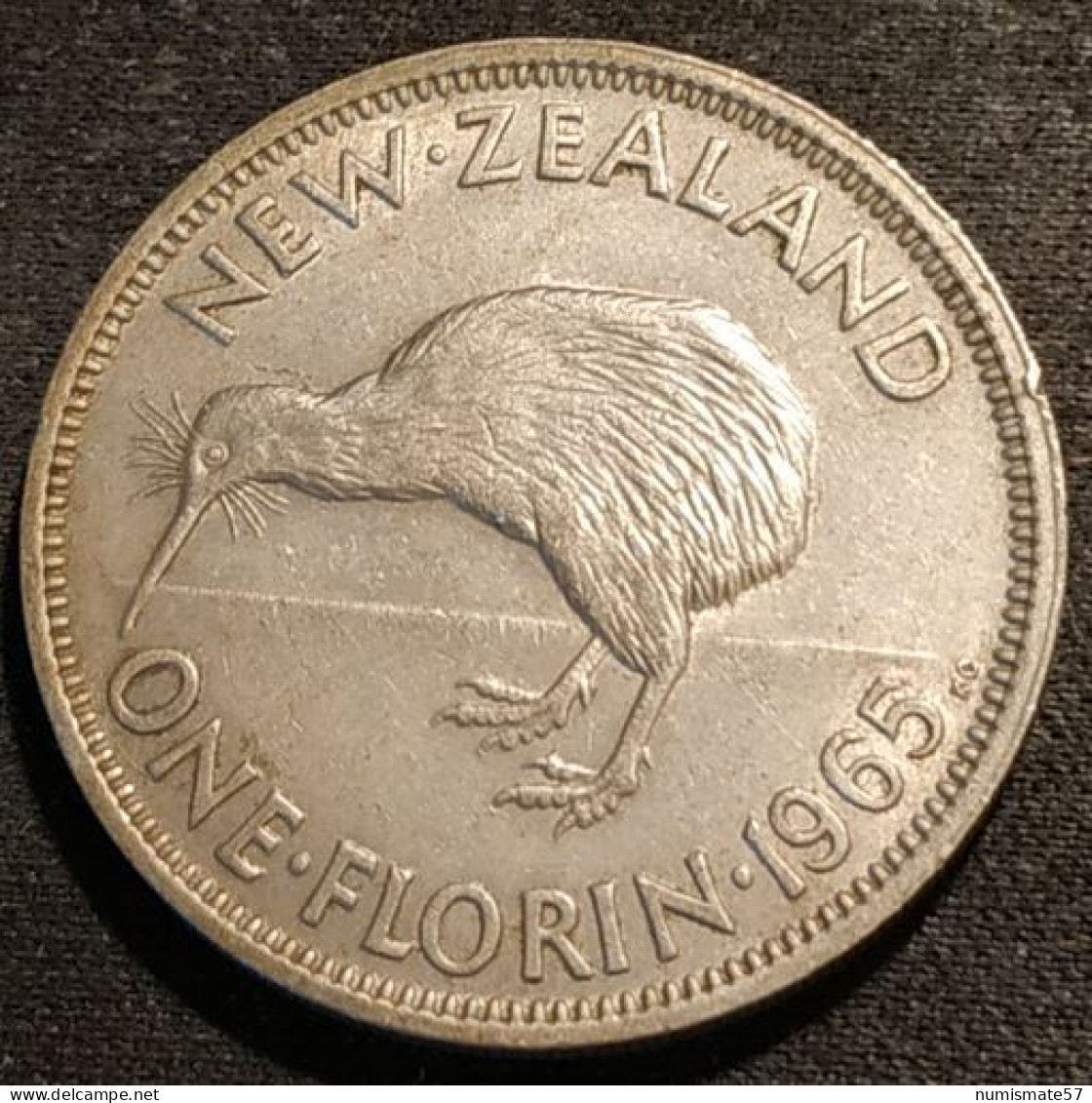 NOUVELLE ZELANDE - NEW ZEALAND - ONE - 1 FLORIN 1965 - Elisabeth II - KM 28.2 - New Zealand