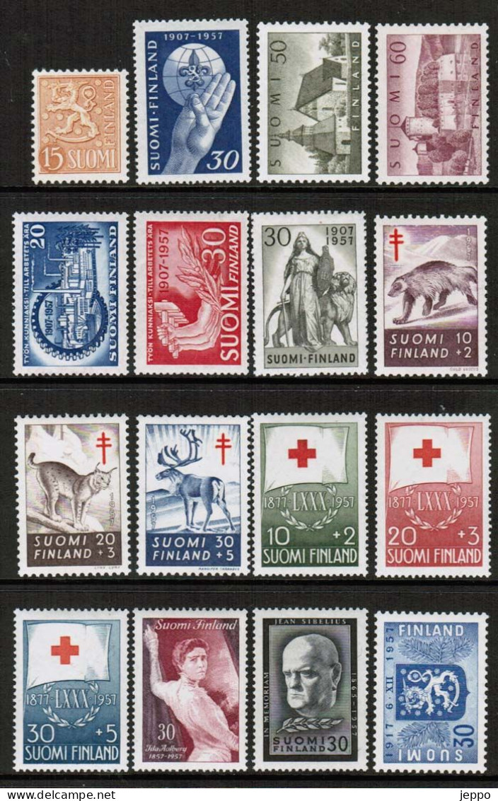 1957 Finland Complete Year Set MNH. - Annate Complete