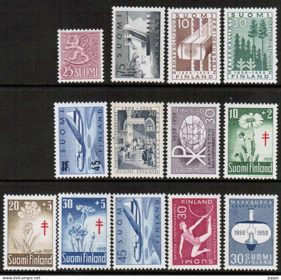 1959 Finland Complete Year Set MNH. - Années Complètes