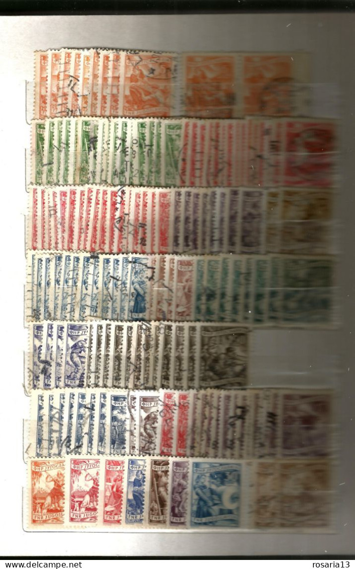 JUGOSLAVIJA- COLLEZIONE--LOTTO--ACCUMULO- 1869--1989--