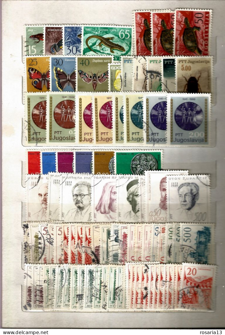 JUGOSLAVIJA- COLLEZIONE--LOTTO--ACCUMULO- 1869--1989--