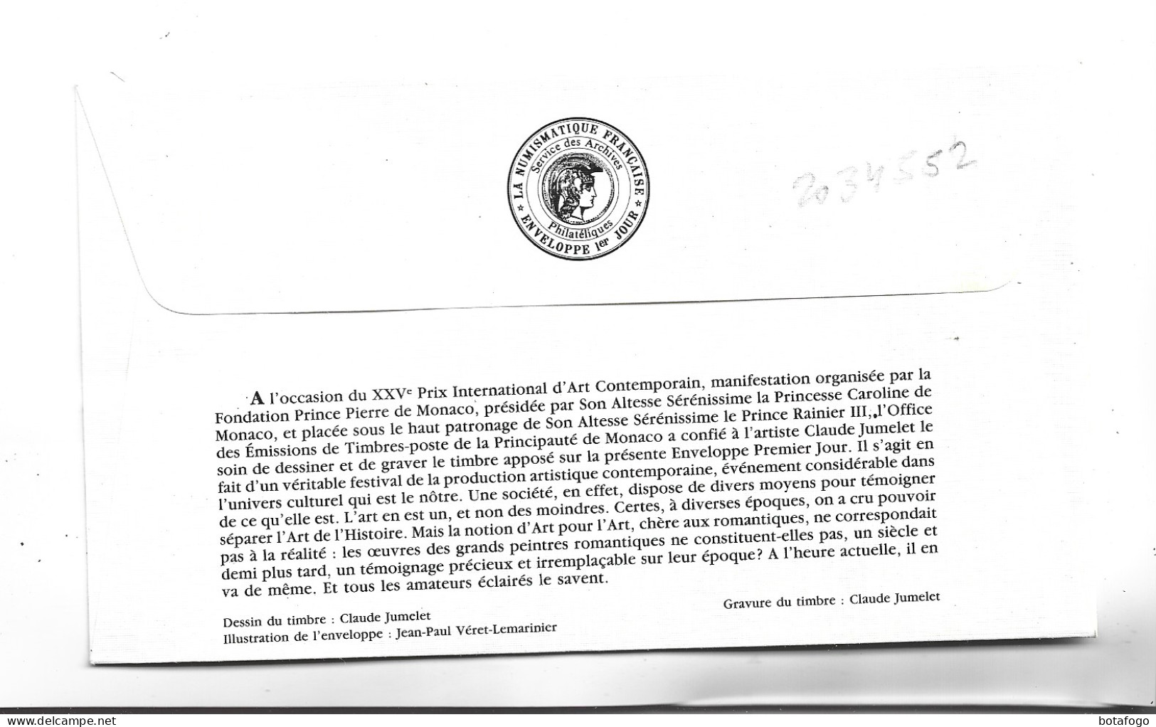 TIMBRE MONACO 1er JOUR SUR ENVELOPPE En 1991 - Cartas & Documentos