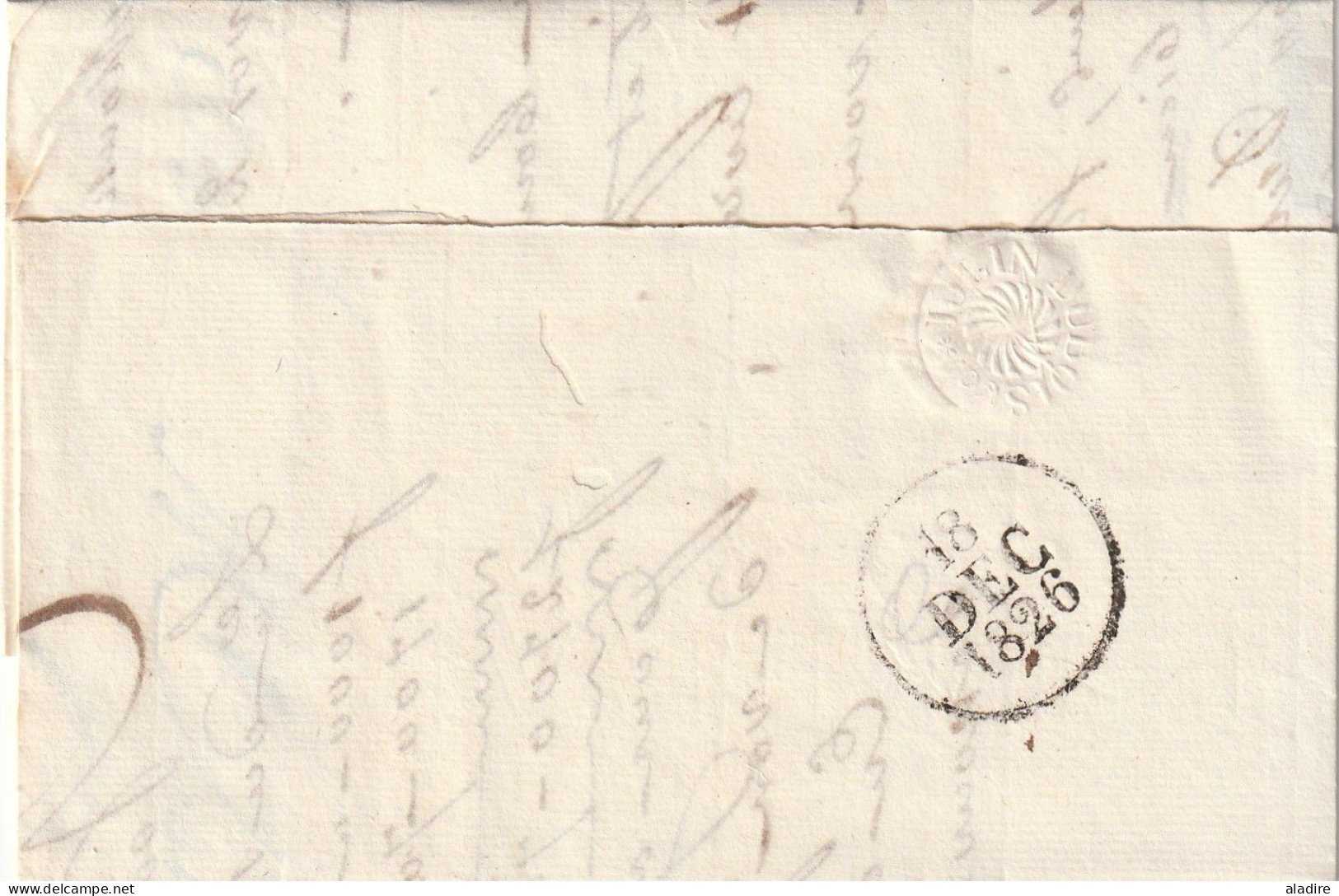 1826 - Marque Postale 42 NANTES Sur Lettre Pliée Vers ORLEANS  ( Dateur En Arrivée) - Taxe 6 - 1801-1848: Vorläufer XIX