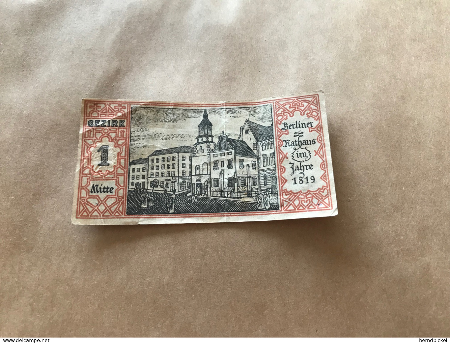 Banknote Geldschein Notgeld Deutschland Berlin 50 Pfennig Berlin Mitte 1921 - Ohne Zuordnung