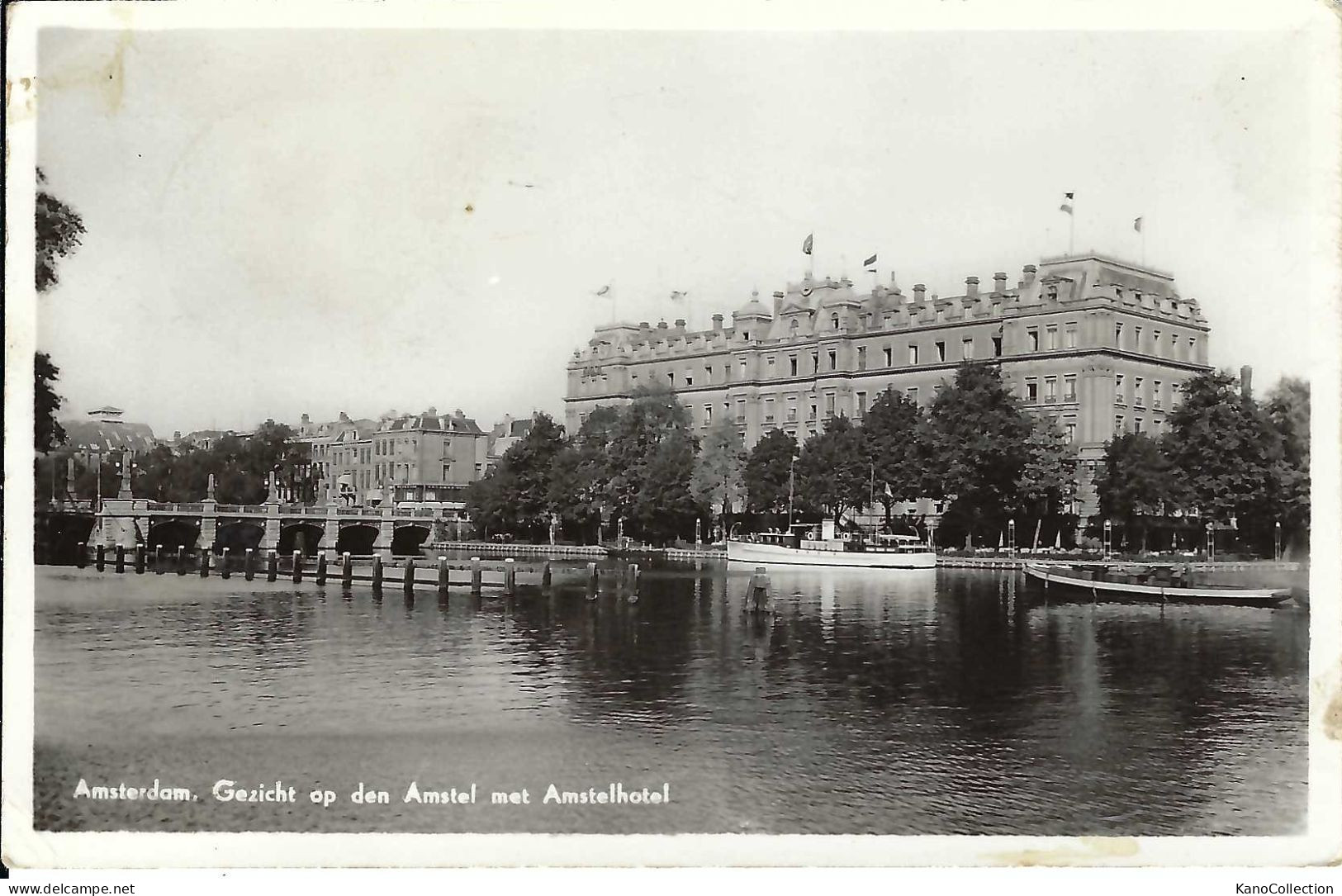 Esperanto-Karte, Amsterdam, Amstel Mit Amstelhotel, Gelaufen 1936 - Esperanto