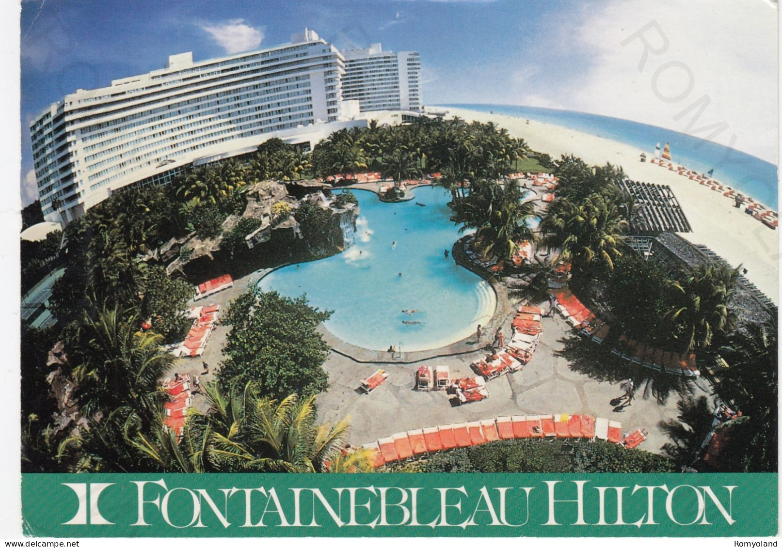 CARTOLINA  MIAMI BEACH,FLORIDA,STATI UNITI-FONTAINEBLEAU HILTON-VIAGGIATA - Miami Beach