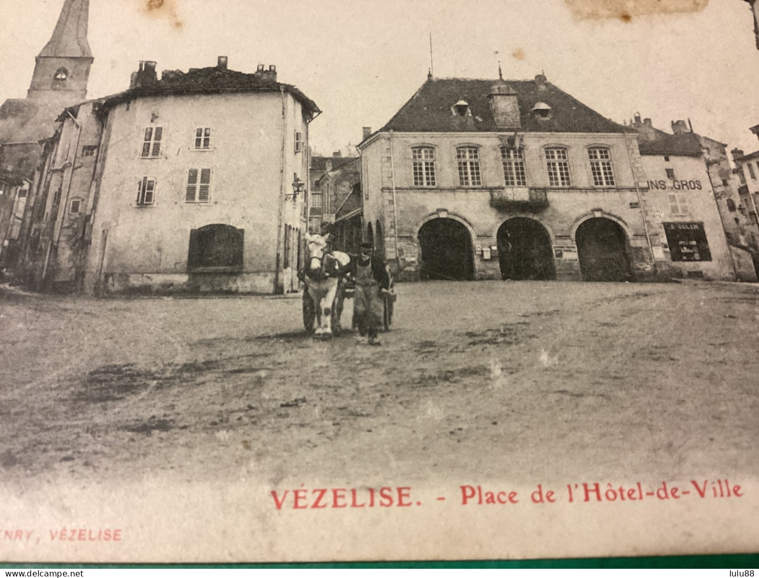 VEZELISE. Place De La Mairie   Attelage Cheval - Vezelise