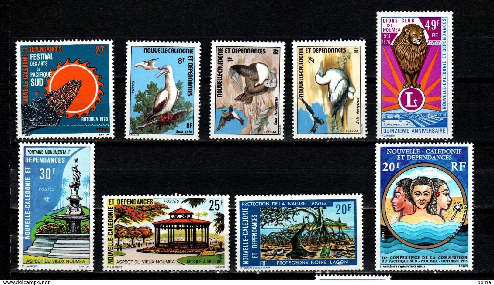 NOUVELLE CALEDONIE ANNEE 1976  COMPLETE 397/405  LUXE NEUF SANS CHARNIERE - Años Completos